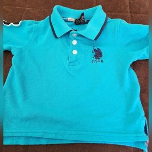 Selling U.S Polo Kid Shirt Blue with Dark blue